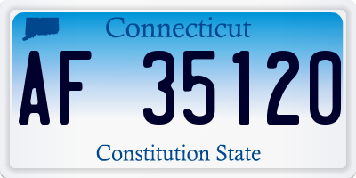 CT license plate AF35120
