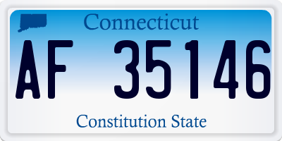 CT license plate AF35146