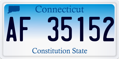 CT license plate AF35152