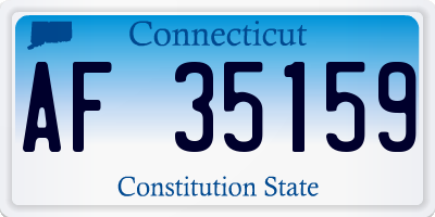 CT license plate AF35159