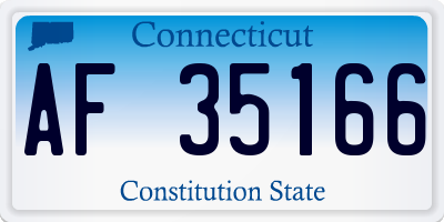 CT license plate AF35166