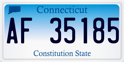 CT license plate AF35185