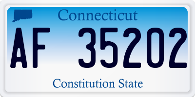CT license plate AF35202