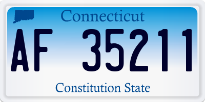 CT license plate AF35211