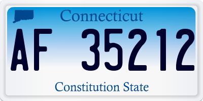 CT license plate AF35212