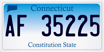CT license plate AF35225