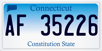 CT license plate AF35226