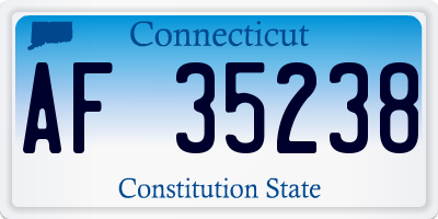 CT license plate AF35238