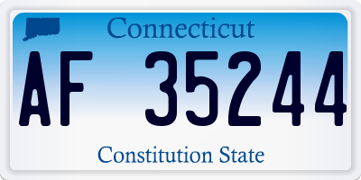 CT license plate AF35244