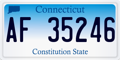 CT license plate AF35246