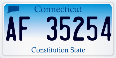 CT license plate AF35254