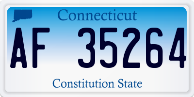 CT license plate AF35264