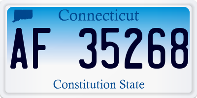 CT license plate AF35268