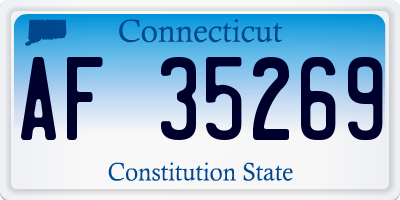 CT license plate AF35269