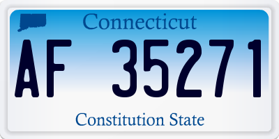 CT license plate AF35271