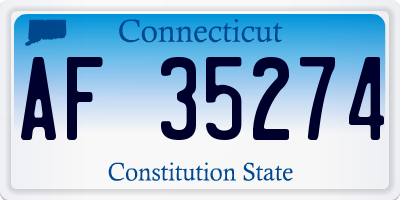 CT license plate AF35274