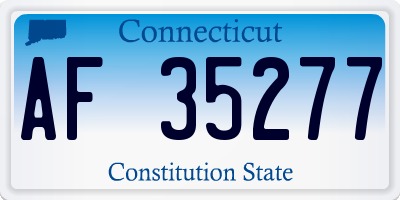 CT license plate AF35277