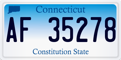 CT license plate AF35278