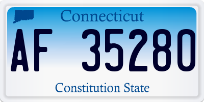 CT license plate AF35280