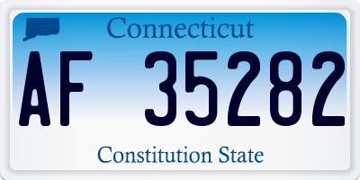 CT license plate AF35282