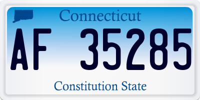 CT license plate AF35285