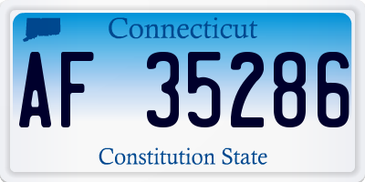 CT license plate AF35286