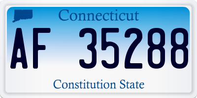 CT license plate AF35288