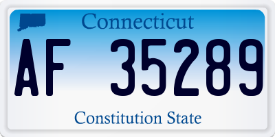 CT license plate AF35289