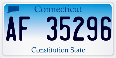 CT license plate AF35296