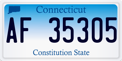 CT license plate AF35305