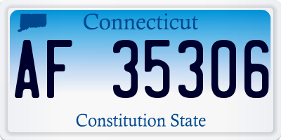 CT license plate AF35306