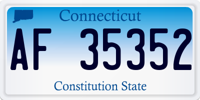 CT license plate AF35352