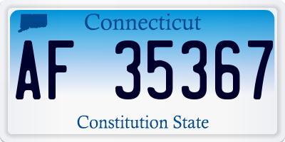 CT license plate AF35367