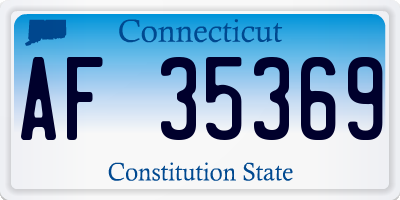 CT license plate AF35369