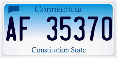 CT license plate AF35370