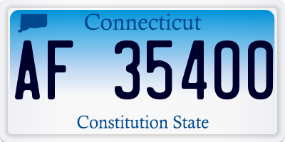 CT license plate AF35400