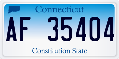 CT license plate AF35404