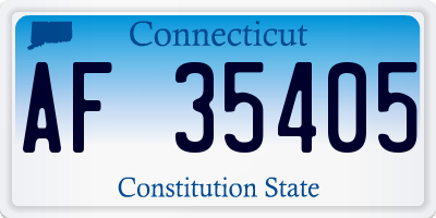 CT license plate AF35405