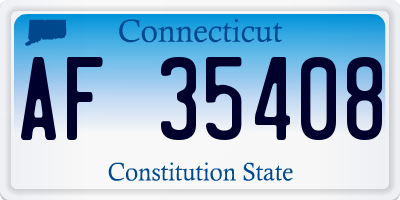 CT license plate AF35408