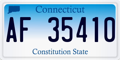 CT license plate AF35410