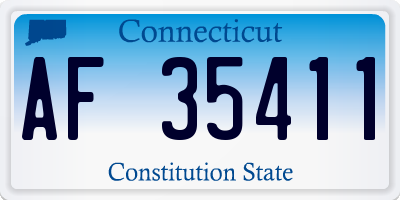 CT license plate AF35411