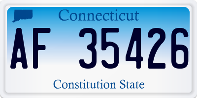 CT license plate AF35426
