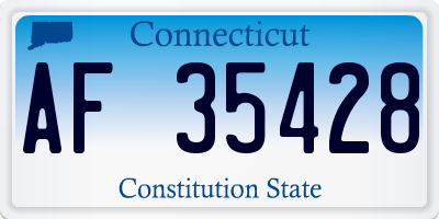 CT license plate AF35428