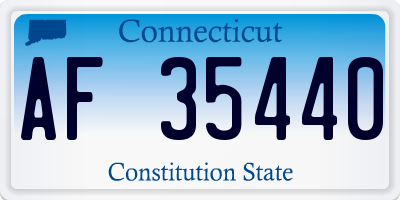 CT license plate AF35440