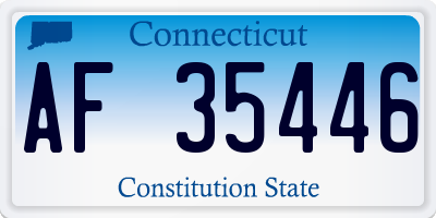CT license plate AF35446