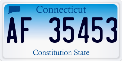 CT license plate AF35453
