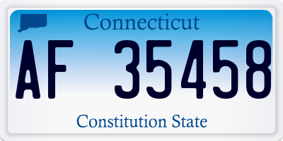 CT license plate AF35458
