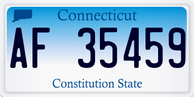 CT license plate AF35459