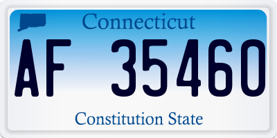 CT license plate AF35460