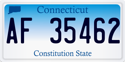 CT license plate AF35462
